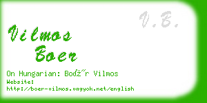 vilmos boer business card